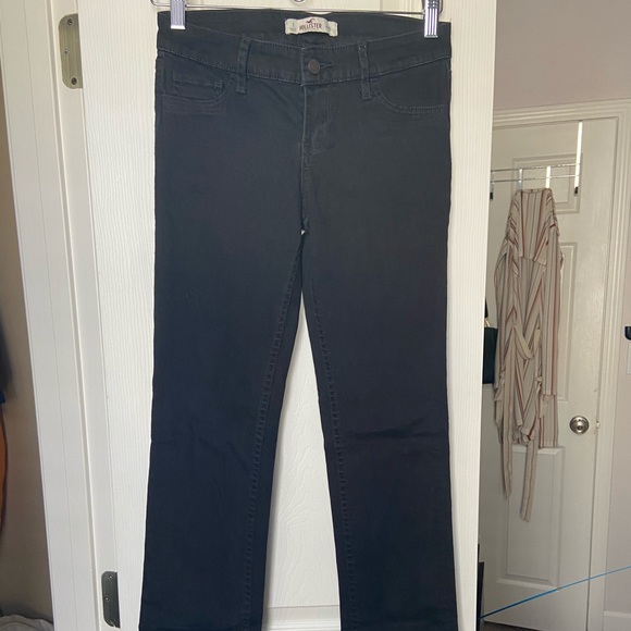 hollister black bootcut jeans